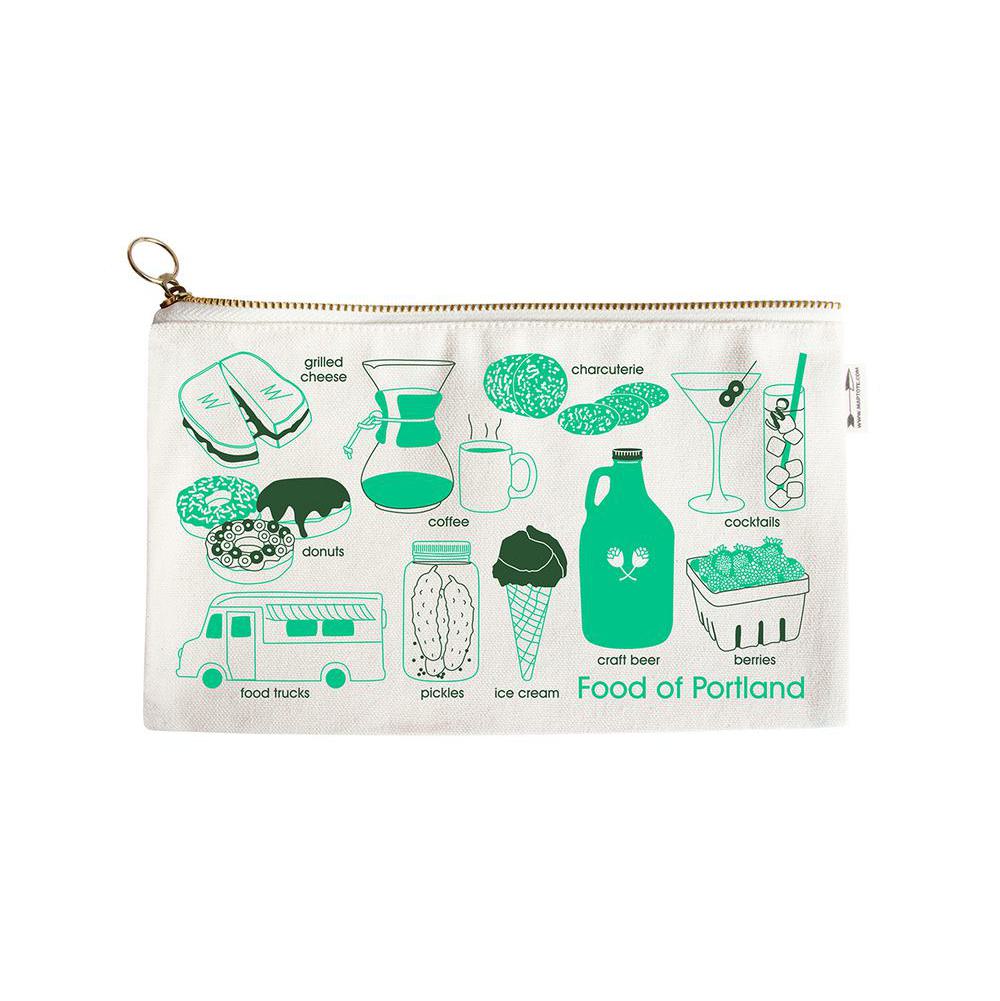 Portland, Green, Pouch, Art & School, Maptote, Slim, Foodie, Natural, 760743
